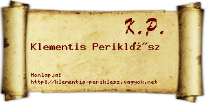 Klementis Periklész névjegykártya